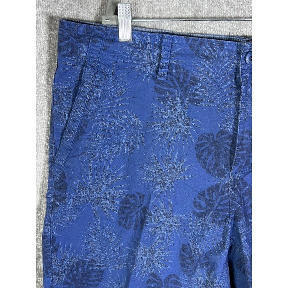 Original Weatherproof Vintage Chino Shorts Mens Sz 40‎ Stretch Blue Leaf Pockets - Picture 7 of 16